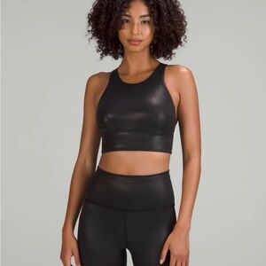 lululemon athletica Black High-Neck Crop Sports Bra